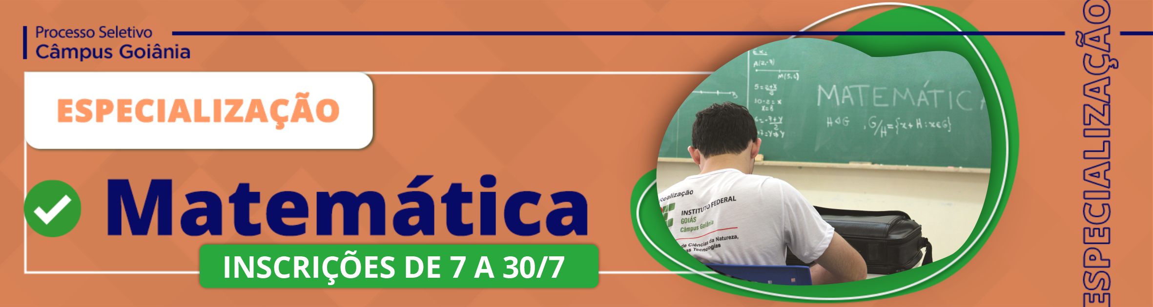 Até 30/7 Especialização em Matemática 2025.2